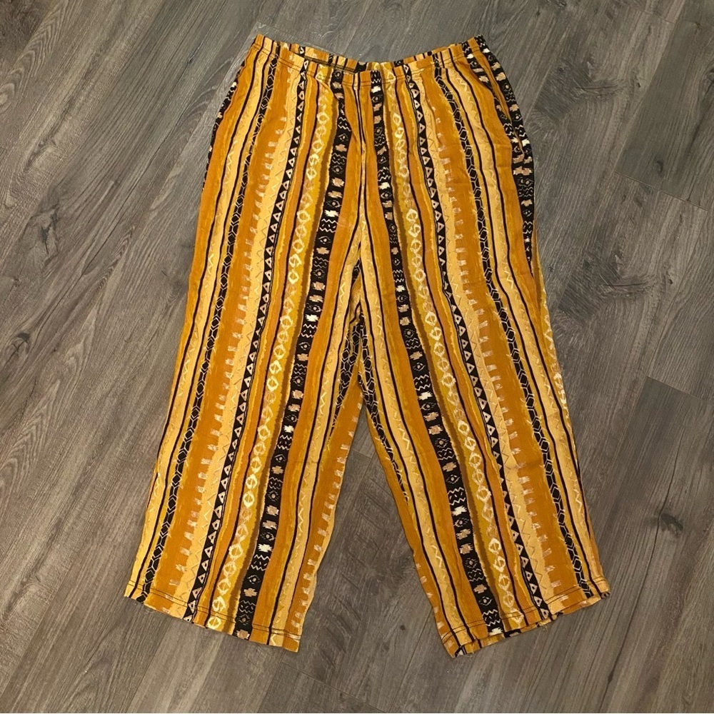 Vintage Jessie harem loose wide leg pants boho 100% Rayon made in Canada - Picture 2 of 13
